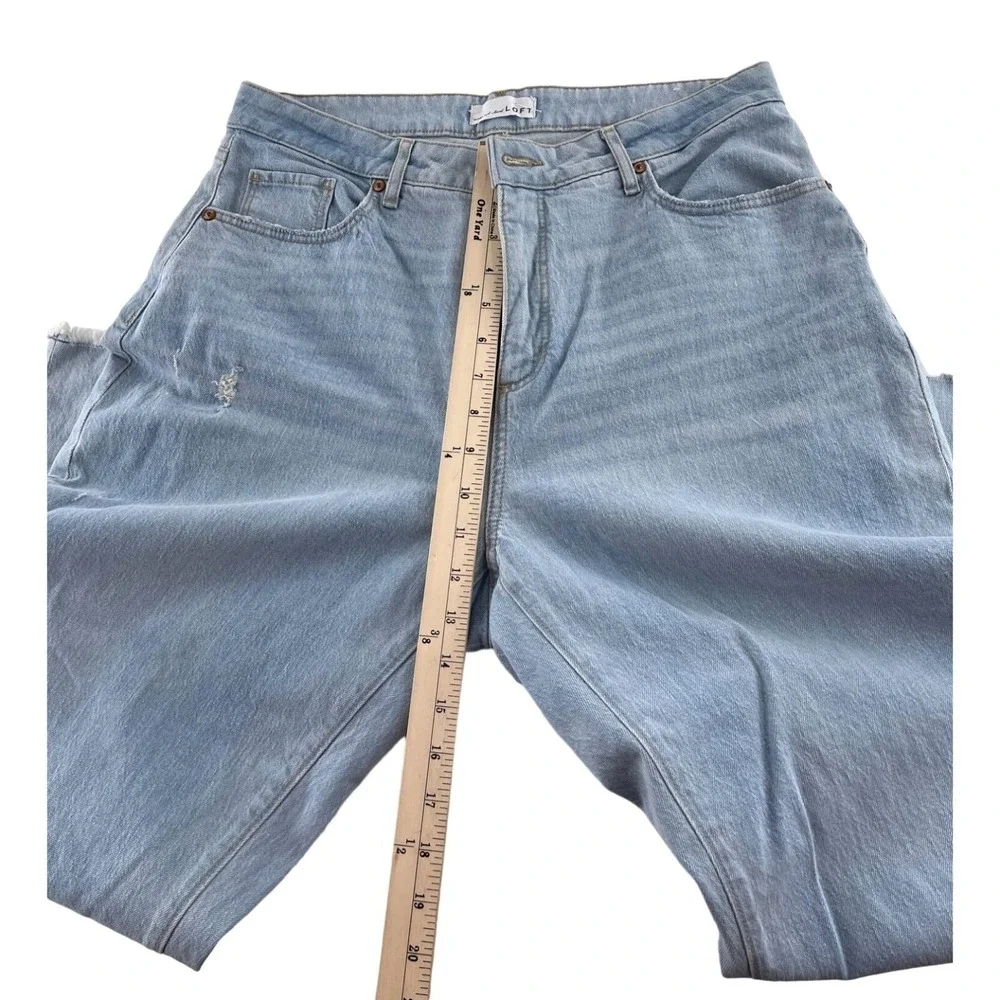 LOFT‎ Women's Light Wash Jeans Size 10/30  Curvy High Waist Straight Crop NWT
